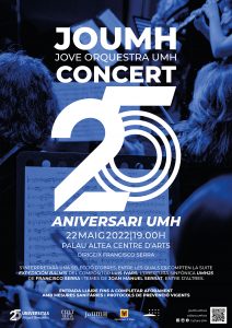 Cartell Concert 25 Aniversari UMH per JOUMH