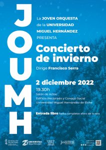 Cartel del Concierto de invierno por la Joven Orquesta UMH