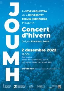Cartell del Concert d'hivern per la Jove Orquestra UMH