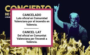 Banner de se cancela el Concierto de la Joven Orquesta UMH