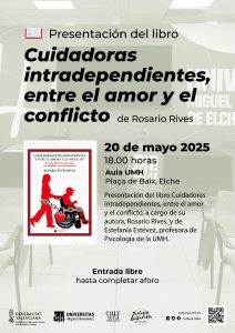 Cartel de la presentación del libro de Cuidadoras intradependientes, entre el amor y el conflicto