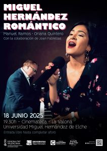 Cartel del concierto Miguel Hernández romántico