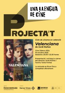 Cartell de Projecta't del Cicle de cinema en valencià