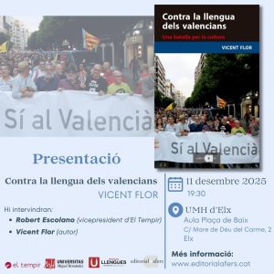 Cartell de la presentació del llibre