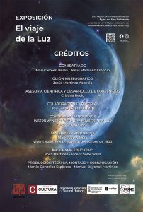 Cartel de la exposición El viaje de la Luz