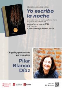 Cartel Presentación del libro Yo escribo la noche